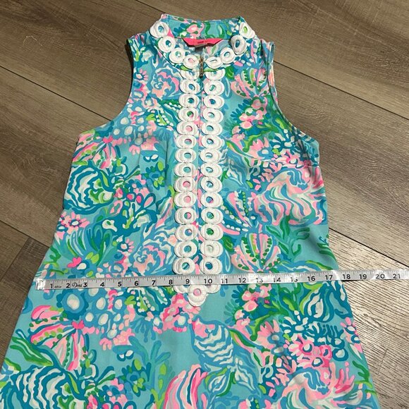 Lilly Pulitzer Jane Sleeveless Shift Dress Size 00 - Picture 7 of 10
